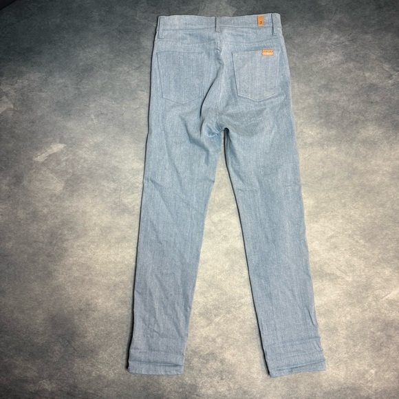 7 For All Mankind Women’s Jeans Sz 30 (Fits 28x29) Distressed Blue Italy - Picture 2 of 16